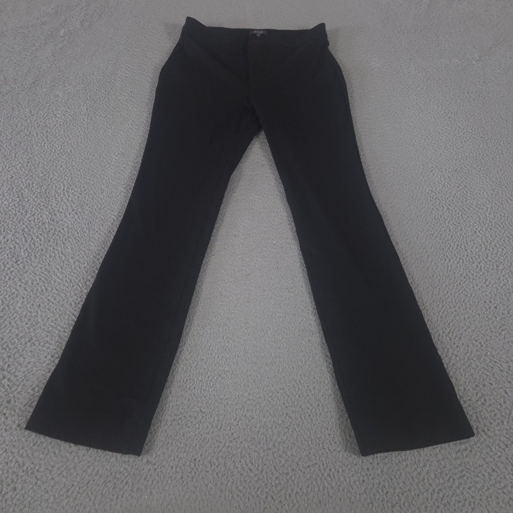 NYDJ Pants Womens 6 Black Slim Trousers Ponte Knit Stretch Lift Tuck Technology